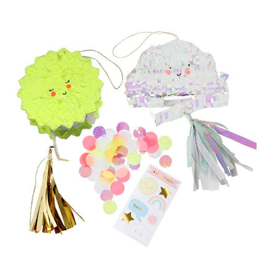 PINATAS - MINI 2 PACK SUN + CLOUD, mini pinatas, MERI MERI - Bon + Co. Party Studio