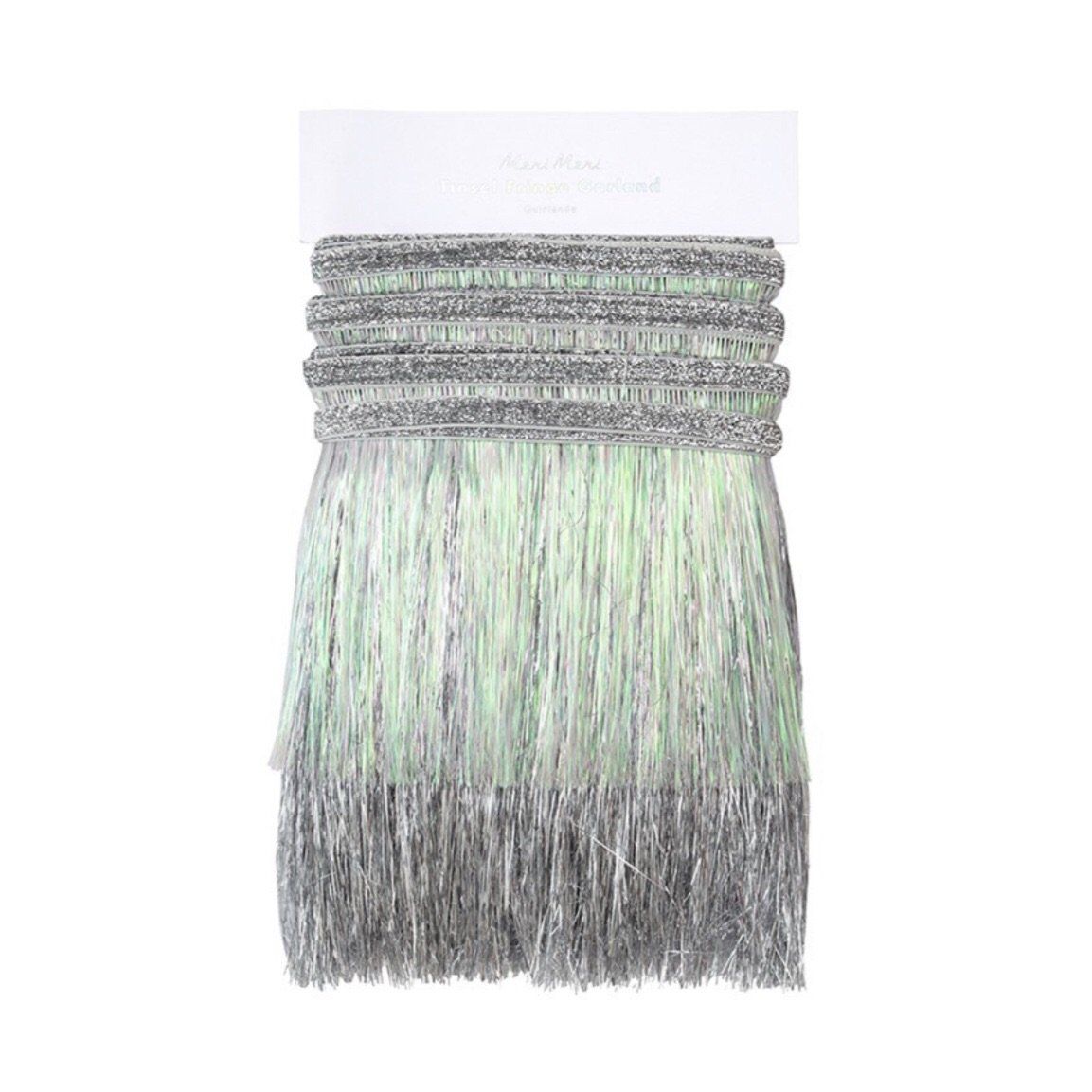 FRINGE GARLAND - SILVER IRIDESCENT, Tassel Garland, Meri meri - Bon + Co. Party Studio