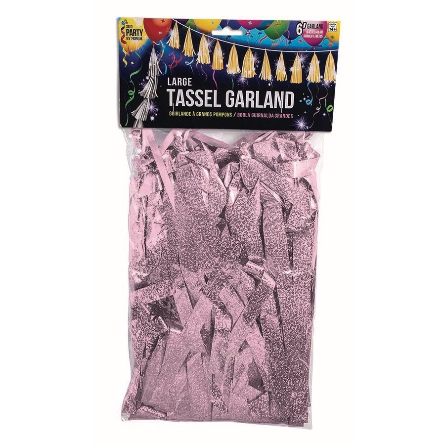 TASSEL GARLAND - HOLOGRAPHIC LIGHT PINK FOIL, Tassel Garland, Surprize Enterprize - Bon + Co. Party Studio