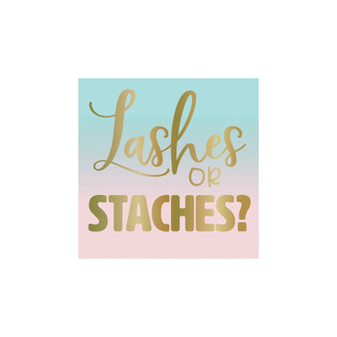 NAPKINS SMALL - WITTY LASHES OR STACHES ?