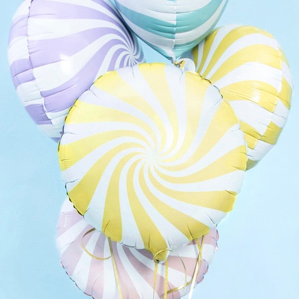 BALLOONS - CANDY & SWEETS SWIRL PASTEL YELLOW