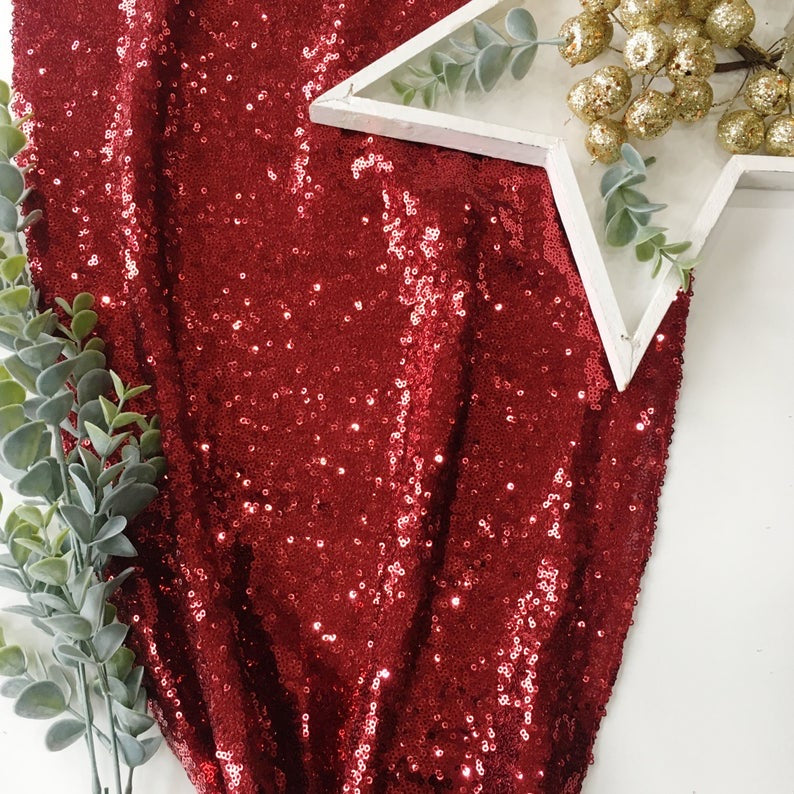 TABLERUNNER - SEQUIN RED