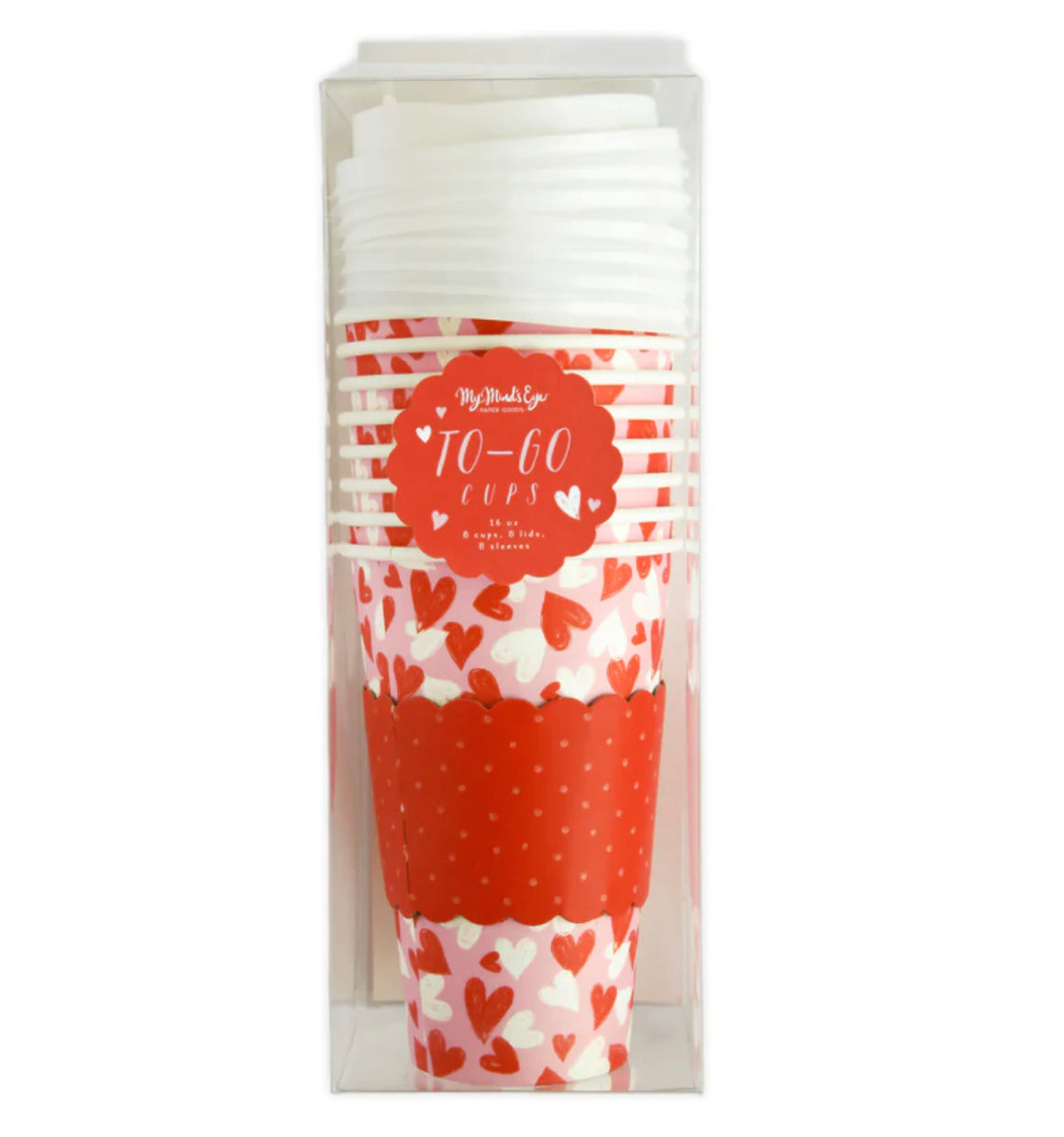 TO-GO COZY CUPS - VALENTINES SCRIBBLE HEARTS