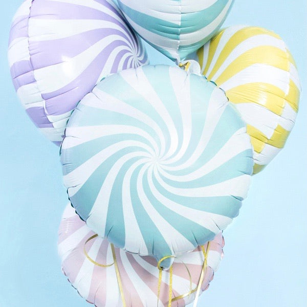 BALLOONS - CANDY & SWEETS SWIRL PASTEL BLUE