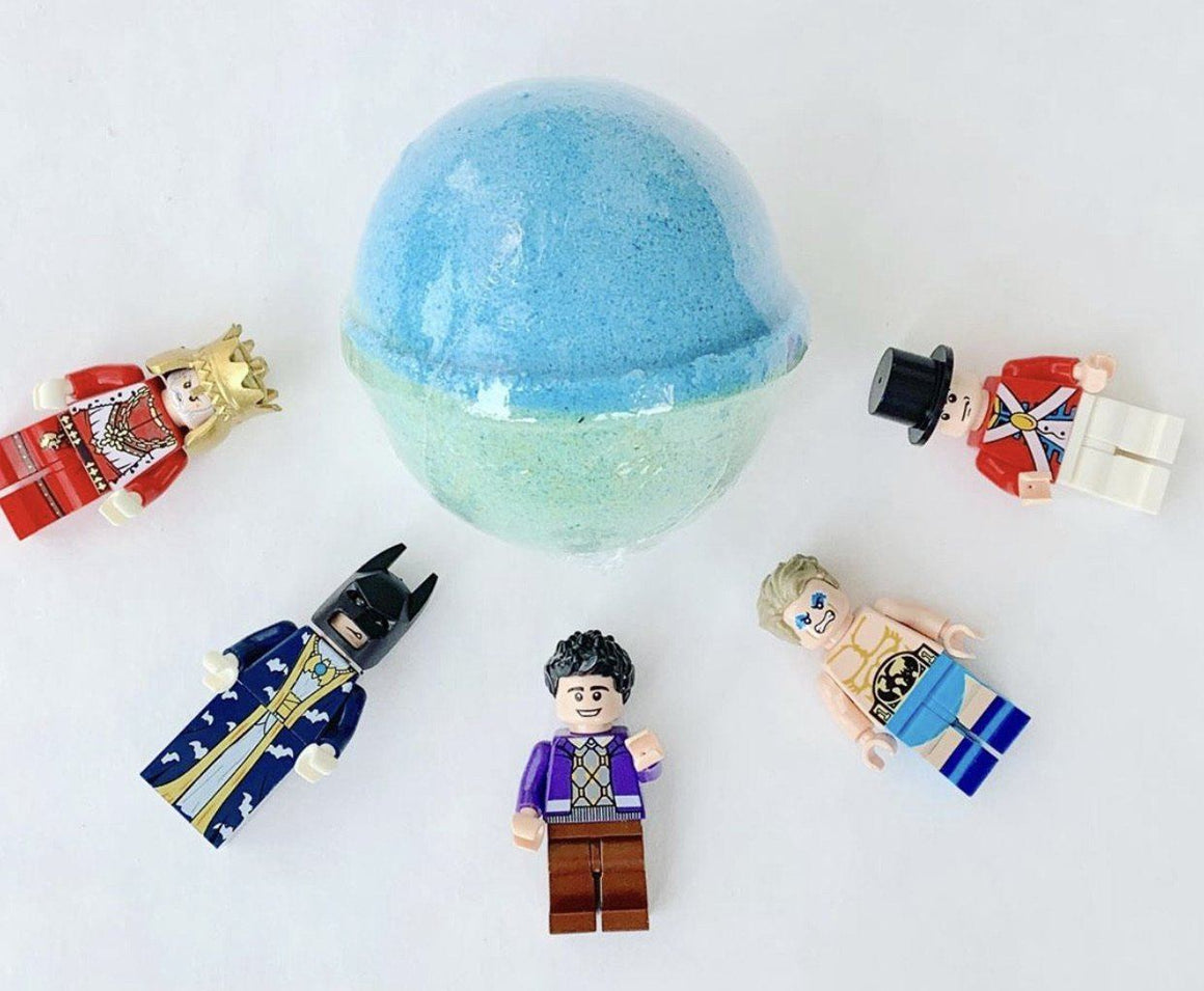 BATH FIZZY - LARGE SURPRISE TOY LEGO BLUE, BATH, Crafted Bath - Bon + Co. Party Studio