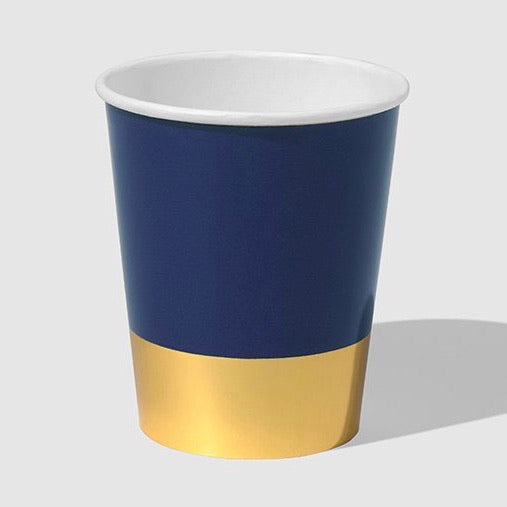 CUPS - BLUE NAVY + GOLD
