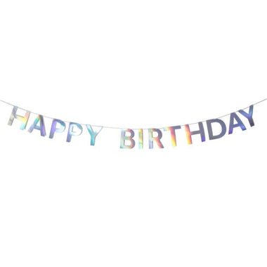 WORD MIX GARLAND - HARLOW & GREY HOLOGRAPHIC HBD