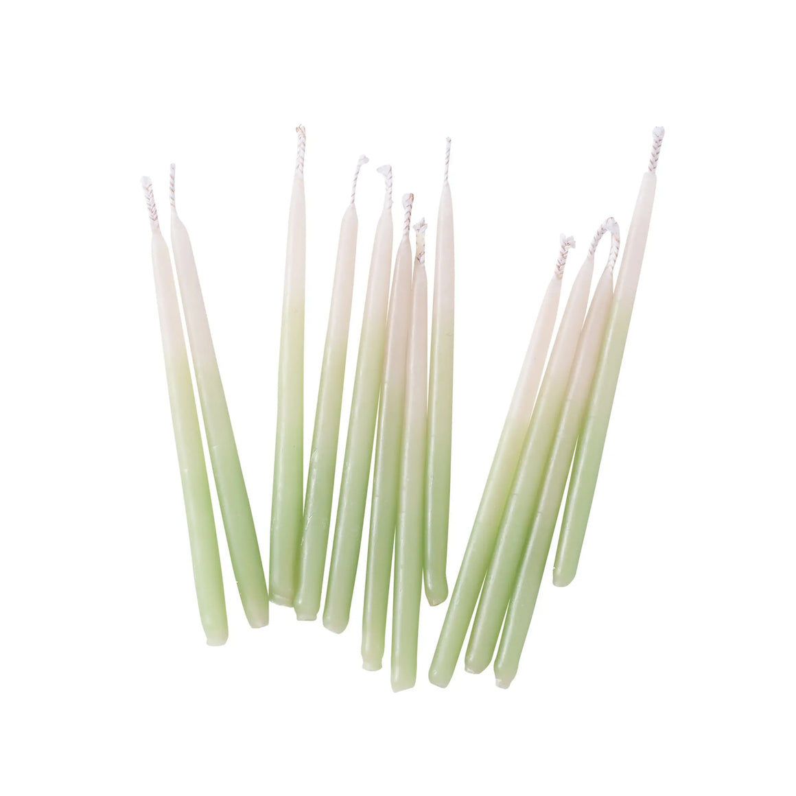 BEESWAX CANDLES - OMBRE MINT GREEN