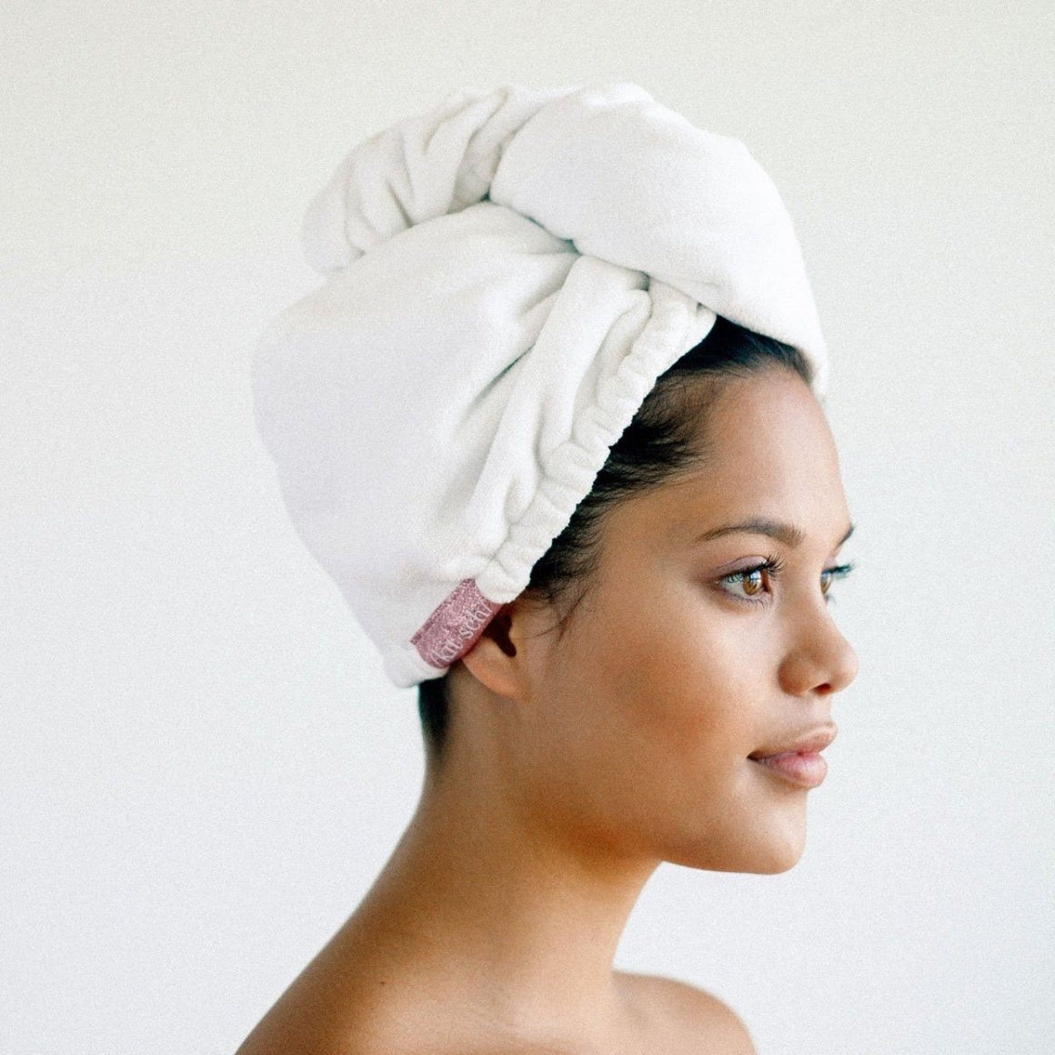 QUICK DRY HAIR TOWEL - ECO WHITE