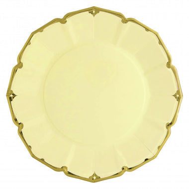 PLATES XL DINNER - YELLOW SCALLOPED