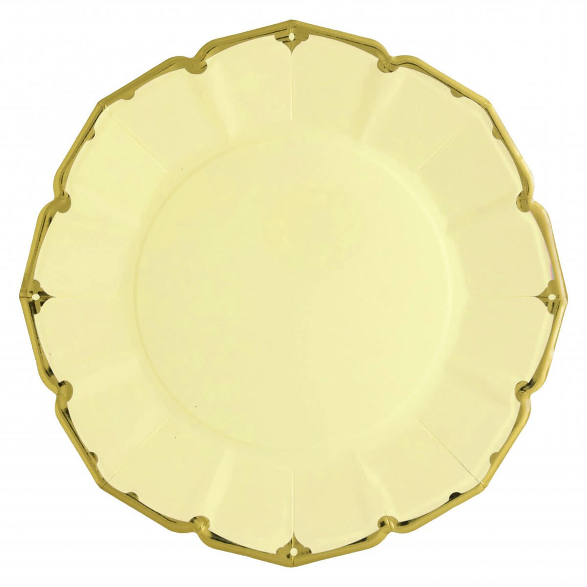 PLATES XL DINNER - YELLOW SCALLOPED