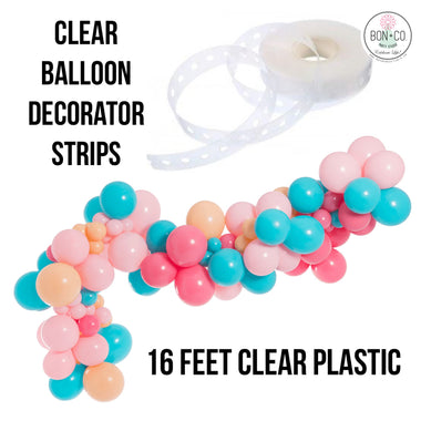 DECOR ACCESSORIES - CLEAR BALLOON DECORATORS STRIPS, Balloon tape, SKS - Bon + Co. Party Studio