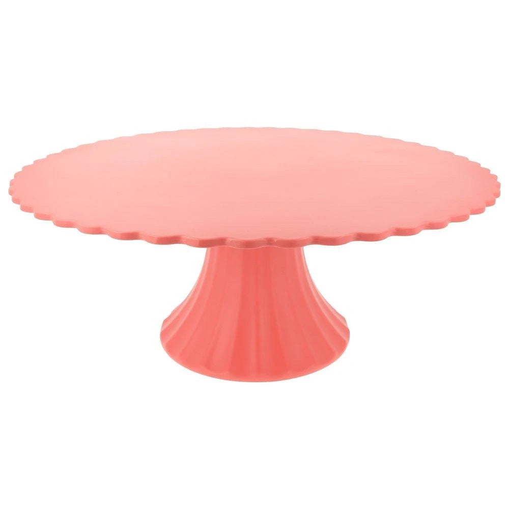 CAKE STAND - BAMBOO FIBRE LARGE PINK CORAL