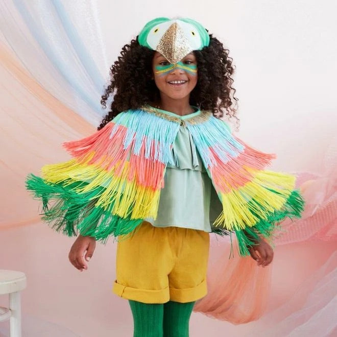 DRESS-UP COSTUME - PARROT FRINGED CAPE