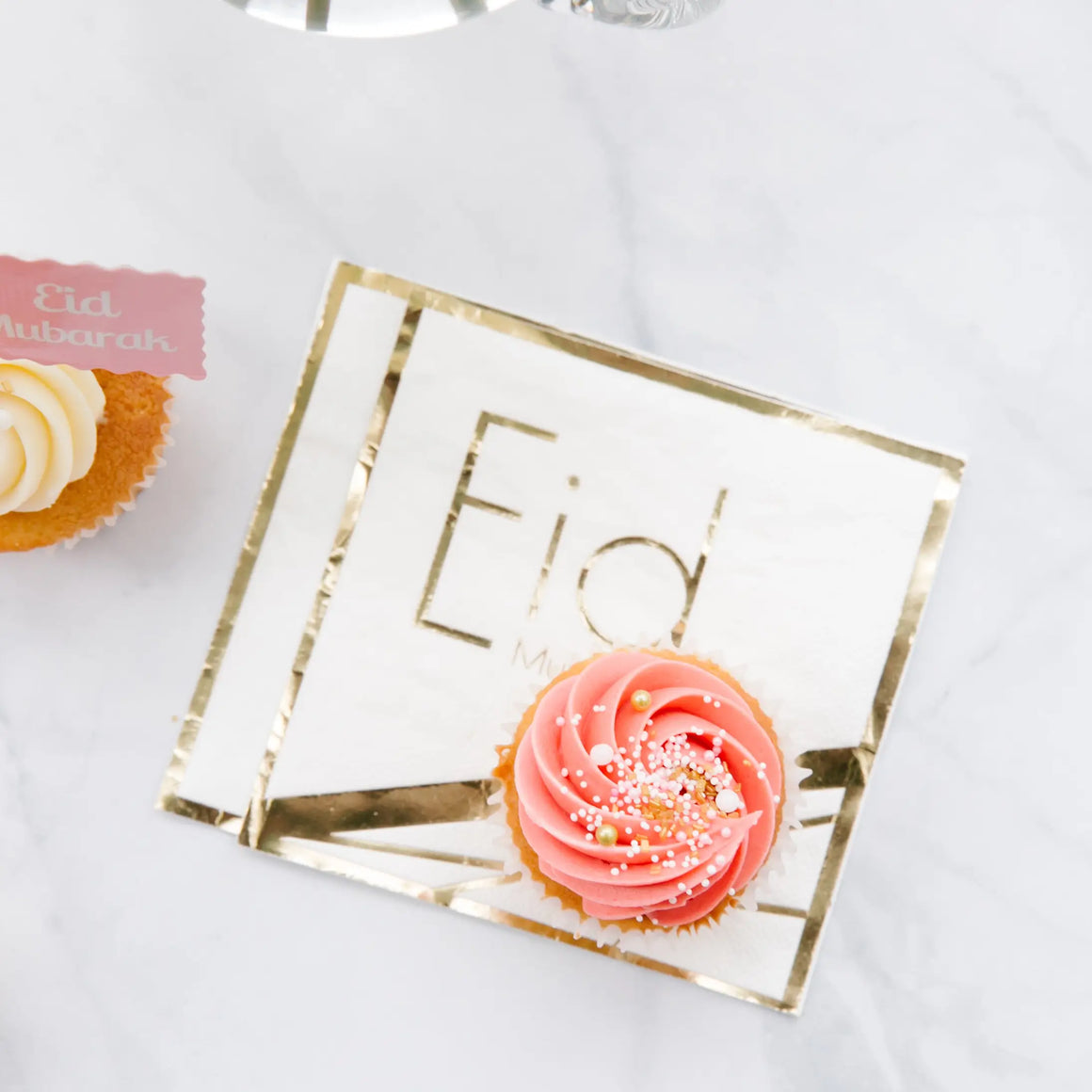 NAPKINS SMALL - WHITE EID MUBARAK