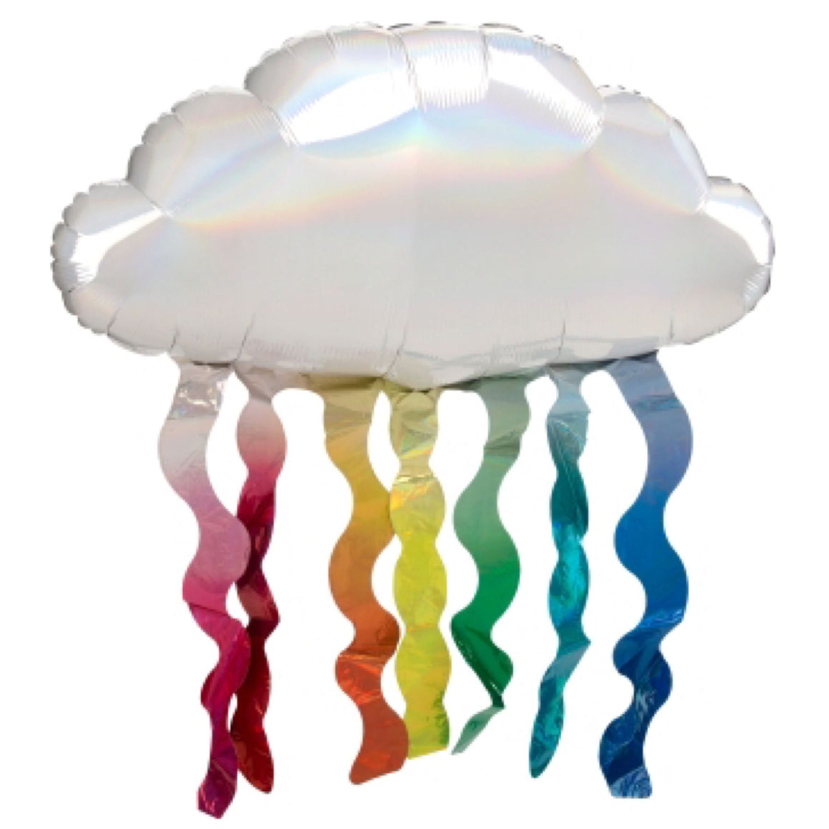 BALLOONS - CLOUD HOLOGRAPHIC WITH STREAMERS