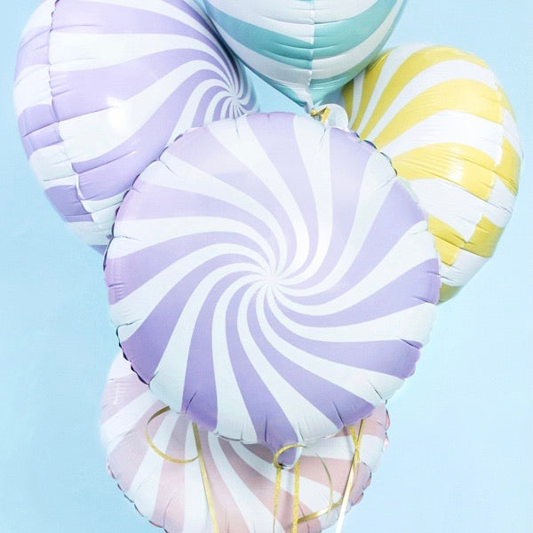 BALLOONS - CANDY & SWEETS SWIRL PASTEL PURPLE