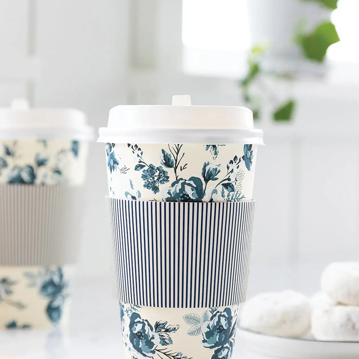 TO-GO COZY CUPS - FLORAL BLUE