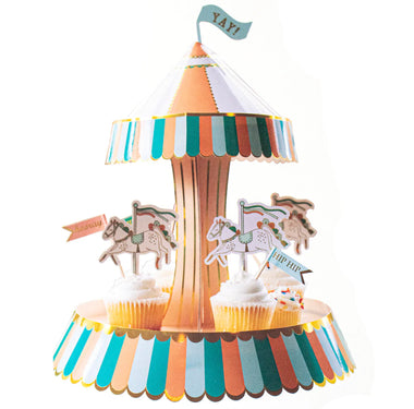 TREAT DISPLAY - FUN FAIR CAROUSEL CUPCAKE STAND