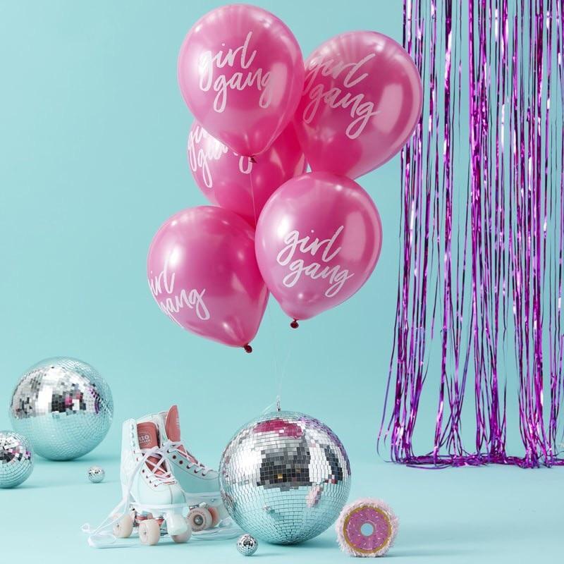 BALLOONS - 12" PINK GIRL GANG, Balloons, GINGER RAY - Bon + Co. Party Studio
