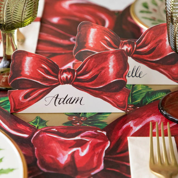 PLACE CARDS - RED BOW
