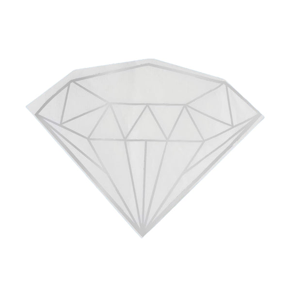 NAPKINS LARGE - WEDDING DIAMOND SILVER