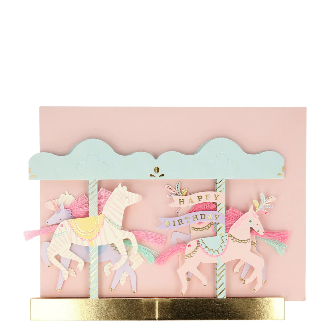 GREETING CARD - CAROUSEL STAND-UP CARD