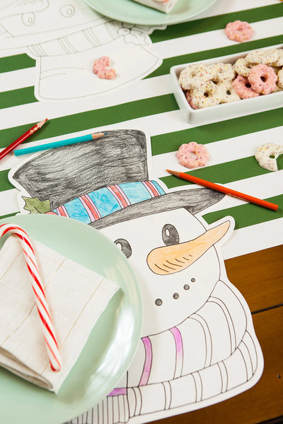 TABLERUNNER - CLASSIC DARK GREEN STRIPE (25 foot roll)