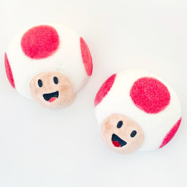 ARTISAN BATH BOMBS - MARIO BROTHERS INSPIRED COLOURBLAST LARGE MUSHROOM