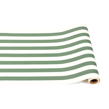 TABLERUNNER - CLASSIC DARK GREEN STRIPE (25 foot roll)