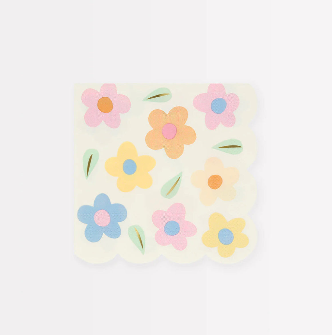 NAPKINS SMALL - FLORAL PASTEL HAPPY FLOWERS MERI MERI