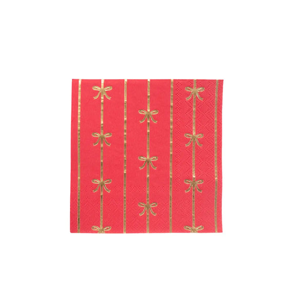 NAPKINS SMALL - RED SIGNATURE BOW