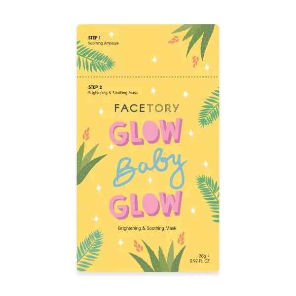 LUXURY FACE MASKS - FACETORY GLOW BABY GLOW SOOTHING & BRIGHTENING MASK