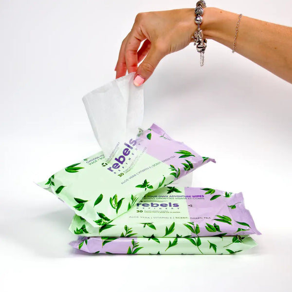 LUXURY FACE - BIODEGRADABLE GREEN TEA FACE & BODY WIPES