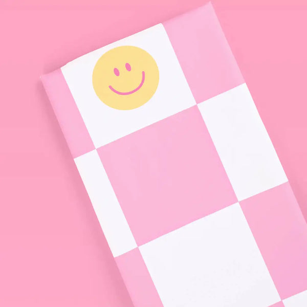 TABLECOVER FABRIC - PREPPY ICONS CHECK WASHABLE