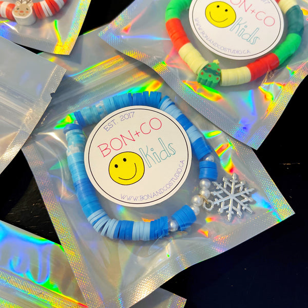 ARTISAN BRACELET - KIDS HEISHI CLAY BEAD CHRISTMAS