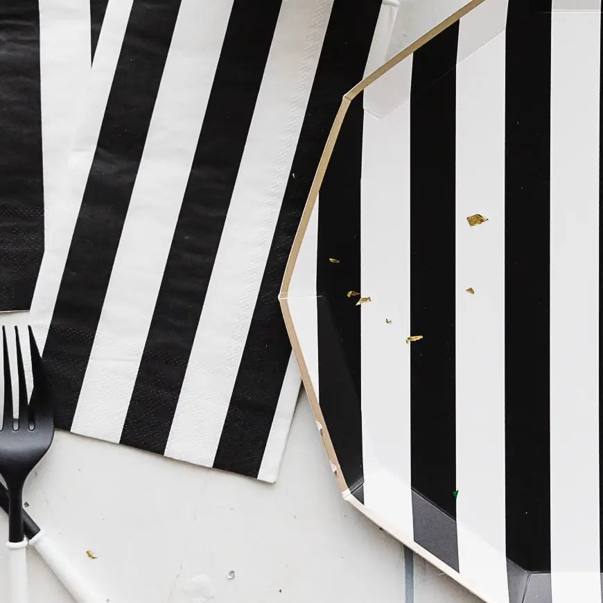 NAPKINS DINNER - BLACK CABANA STRIPE