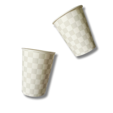 CUPS - GREY CHECKERED