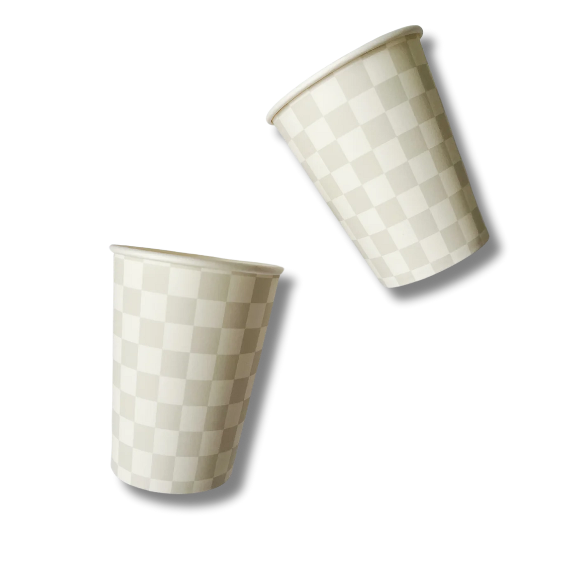 CUPS - GREY CHECKERED