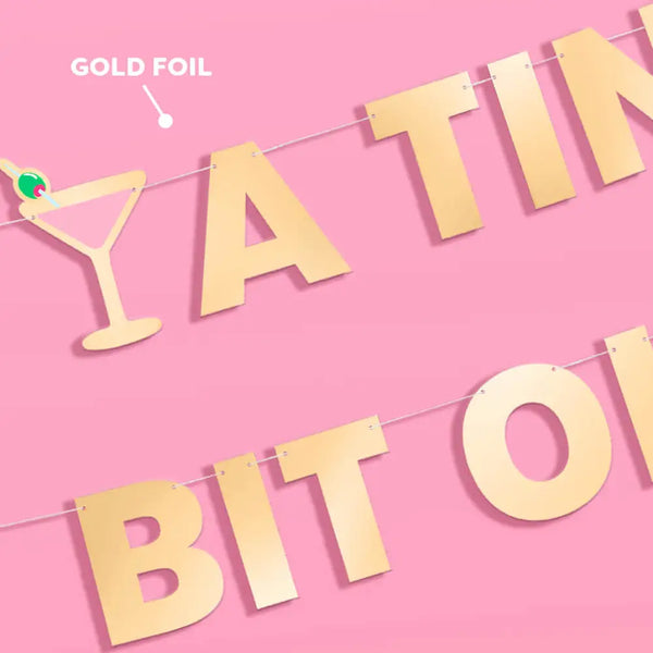 WORD MIX GARLAND - A TINI BIT OLDER MARTINI GOLD