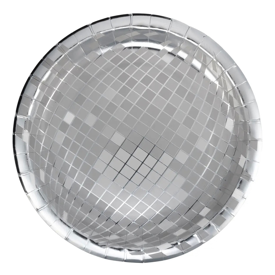 PLATES LARGE - SILVER DISCO BALL