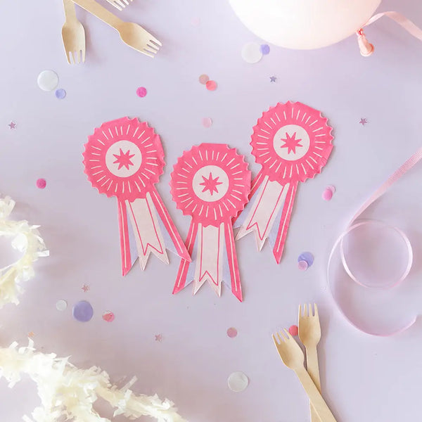 NAPKINS LARGE - WESTERN PINK SHOW PONY RIBBON