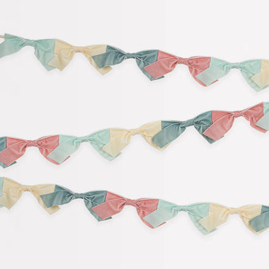BANNER - BOW MULTI COLOUR PASTEL VELVET MERI MERI