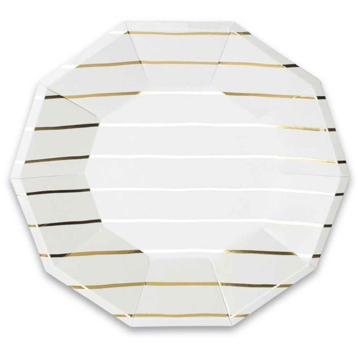 PLATES LARGE - GOLD DAYDREAM SOCIETY FRENCHIE STRIPES