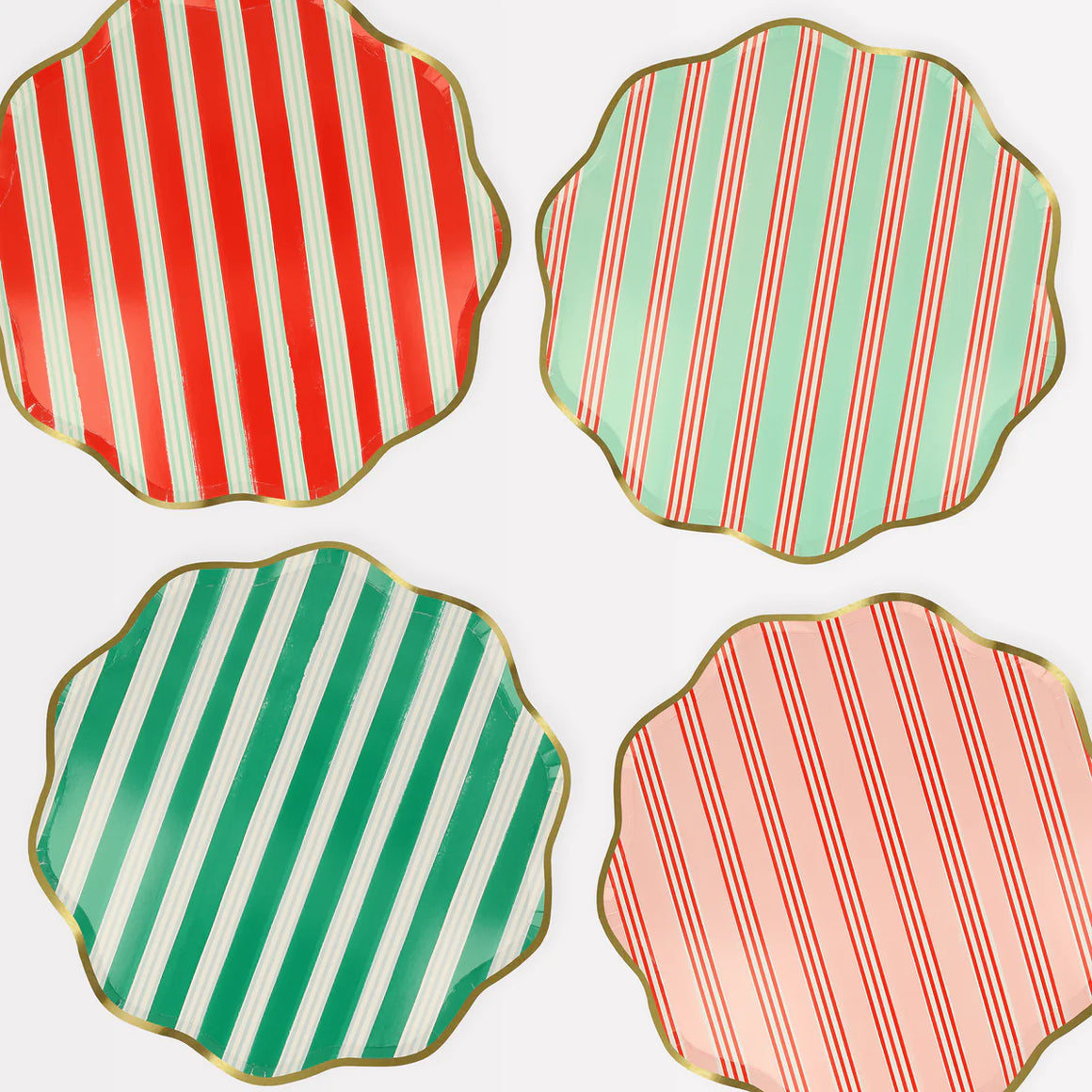 PLATES XL DINNER - CHRISTMAS FESTIVE STRIPE MERI MERI