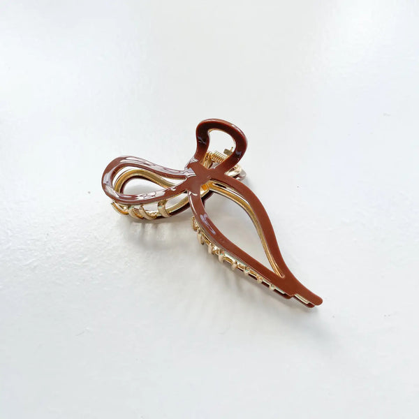 HAIR CLAW CLIP - RIBBON BOW