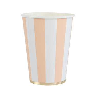 CUPS - PEACH BLUSH CABANA STRIPE