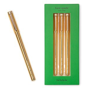 PEN SET - KATE SPADE NEW YORK GOLD FINE TIP (Set of 3)