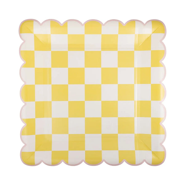PLATES XL DINNER - PASTEL CHECKER