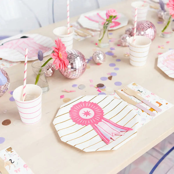 NAPKINS LARGE - WESTERN PINK SHOW PONY RIBBON